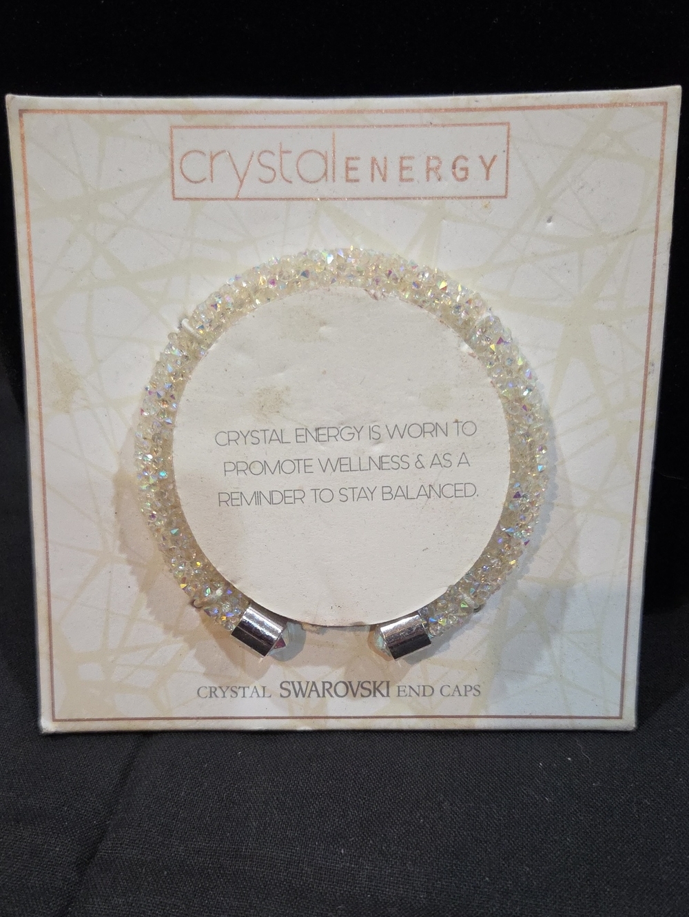 CRYSTAL ENERGY BRACELET WITH SWAROVSKI END CAPS